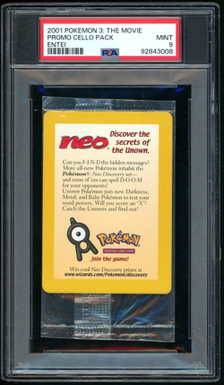 PSA 9 Factory Sealed Pokemon Movie 3 Entei Black Star Promo Reverse Foil 2001🔥 - Image 1