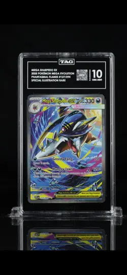MEGA SHARPEDO EX 2025 POKEMON MEGA EVOLUTION #127/094 TAG 10 - Image 1