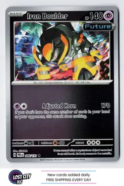 Iron Boulder 046/131 - Pokemon Prismatic Evolutions Rare REVERSE Holo NM - Image 1