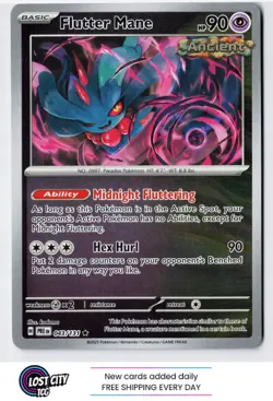 Flutter Mane 043/131 - Pokemon Prismatic Evolutions Rare REVERSE Holo NM - Image 1