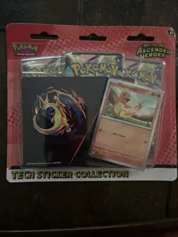 Pokemon Ascended Heroes Tech Sticker Collection Charmander New Sealed IN-HAND - Image 1