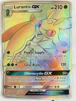 Pokemon Sun and Moon Lurantis GX Secret Rare Rainbow Holo Full Art - Image 2