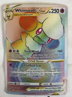 Pokemon Brilliant Stars Whimsicott VSTAR Rainbow Ultra Rare Card 175/172 - Image 2