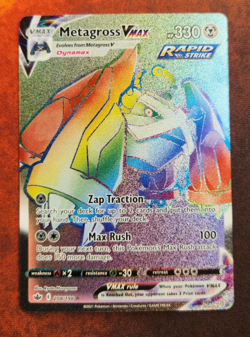 Pokemon TCG Metagross VMAX 208/198 Chilling Reign Secret Rainbow Rare - Image 1