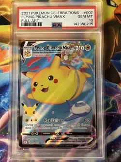 Pokemon PSA 10 Flying Pikachu VMAX Celebrations Full Art - Image 3