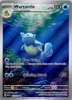 Pokemon TCG Wartortle 171/165 Scarlet & Violet 151 Holo IR NM (SKU 1-4) - Image 1