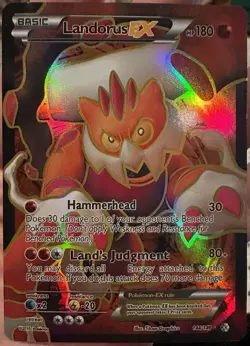 Landorus EX Full Art Ultra Rare Holo 144/149 Boundaries Crossed Pokemon TCG 2015 - Image 1