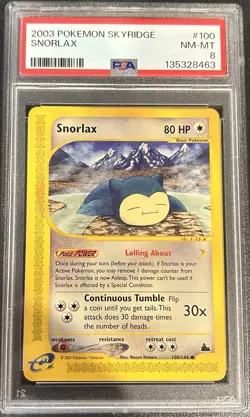 2003 POKEMON SKYRIDGE SNORLAX #100 - Image 1