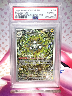 PSA 10 GEM MINT Magneton 159 (Pokemon Center) Surging Sparks ETB Promo Pokemon - Image 1