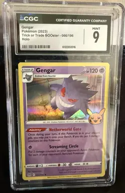 [CGC 9 Mint] Gengar Trick Or Trade Holo 066/196 Pokemon English 2023 - Image 1