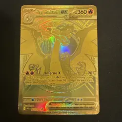 Pokemon Mega Charizard X EX 130/094 Gold Condition LP - Image 1