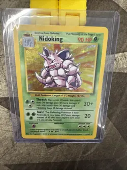 Pokemon TCG Nidoking Base Set Unlimited Holo 11/102 WOTC VTG 1999 MP/HP - Image 1