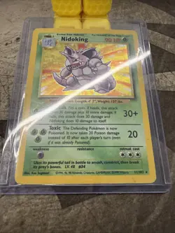 Pokemon TCG Nidoking Base Set Unlimited Holo 11/102 WOTC VTG 1999 MP/HP - Image 4