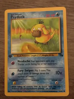 Pokemon TCG Psyduck Base Set 1st Edition Wizards Common 53/62 English 1999 - Image 1