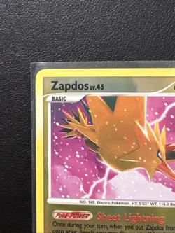 Zapdos LV.45 Diamond And Pearl Reverse HOLO Pokemon TCG 14/100 NM Raw Ungraded - Image 3