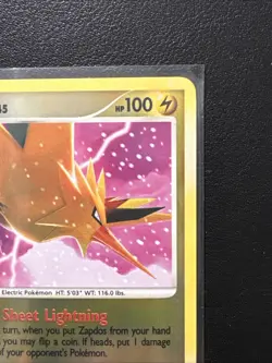 Zapdos LV.45 Diamond And Pearl Reverse HOLO Pokemon TCG 14/100 NM Raw Ungraded - Image 4