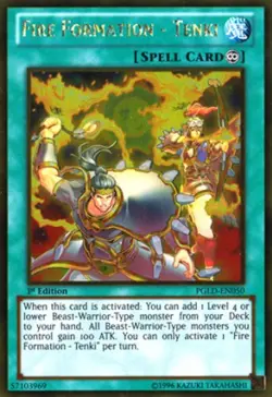 Yugioh! MP Fire Formation - Tenki - PGLD-EN050 - Gold Rare - 1st Edition Moderat - Image 1