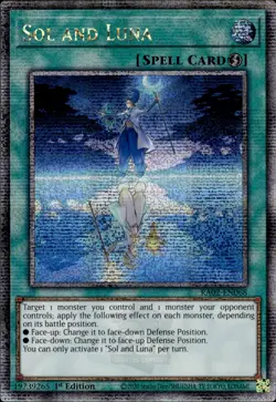 Sol And Luna - Quarter Century Secret Rare 1st Edition RA02-EN068 - NM - YuGiOh - Image 1