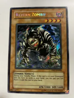Return Zombie-Yugioh Card-Near Mint-PP01-EN006-SECRET RARE - Image 1