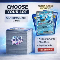 Pokemon Card Lot - CHOOSE YOUR LOT : 50/100/150/200 + 1-4 Ultra Rare GUARANTEED - Image 1