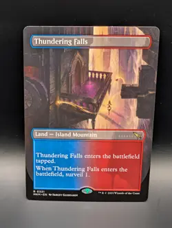 MTG - Thundering Falls - BORDERLESS - Land (Island/Mountain) - MKM #331 - Rare - Image 1