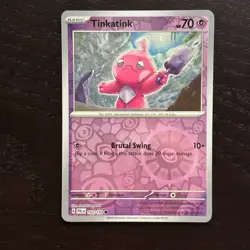 Tinkatink 102/193 Pokemon Paldea Evolved SV02 Reverse Holo Common Card NM - Image 1
