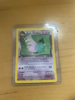 Pokemon Dark Slowbro TCG Holo Rare Card 12/82 1st Edition 2000 MP-LP - Image 1