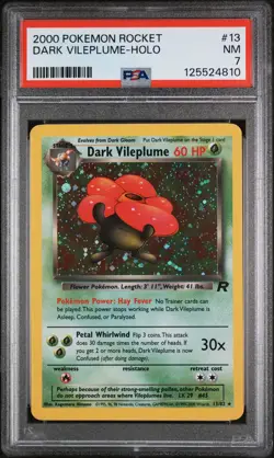 2000 POKEMON ROCKET #13 DARK VILEPLUME-HOLO PSA 7 - Image 1