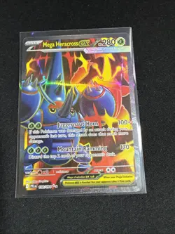 Mega Heracross ex 108/094 Ultra Rare,Holo ME02: Phantasmal Flames Pokemon Card - Image 1