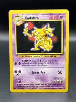Pokemon TCG - Kadabra - 32/102 - Uncommon Unlimited - Base Set - Image 1