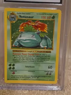Pokemon 1999 Venusaur #15/102 Base Set Shadowless Holo Rare CGC 10 Gem Mint USA - Image 4