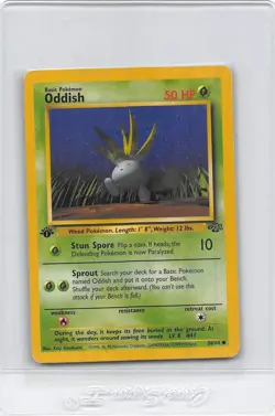 Oddish 58/64 - 1st Edition - Jungle SET - VINTAGE WOTC Pokemon Card - LP/MP - Image 1
