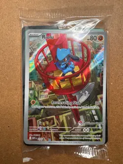 Riolu 010 Mega Evolutions ETB Pokemon Center Stamped Black Star Promo SEALED - Image 1