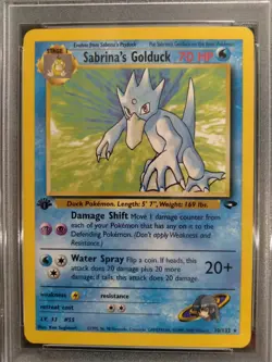2000 Pokemon Gym Chal. SABRINA'S GOLDUCK #30 1st Edition NM - MT Graded PSA 8 - Image 2