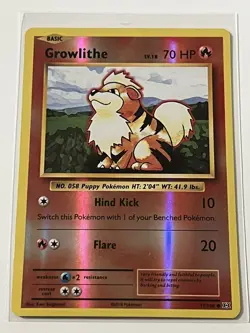 Growlithe 17/108 Pokemon XY Evolutions TCG 2016 Near Mint Reverse Holo - Image 2