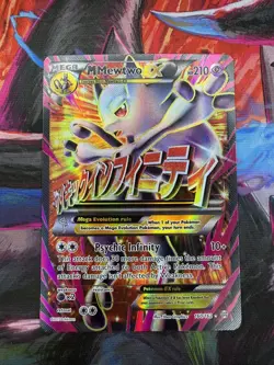 Pokemon M Mewtwo EX Mega Ultra Rare Holo Breakthrough 160/162 Card - Image 1