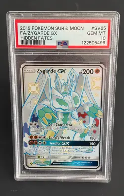Pokemon Zygarde GX #SV65/SV94 Hidden Fates: Shiny Vault Holo PSA 10 GEM MINT - Image 1