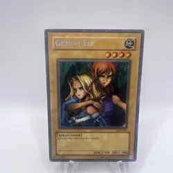 Yugioh! LP Gemini Elf - LON-000 - Secret Rare - UNLIMITED Edition Lightly Played - Image 1