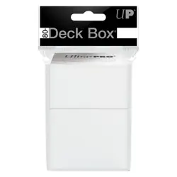 Ultra Pro Deck Box For Collectible Gaming Cards WHITE - Holds 80+ Sleeved Cards - Image 1