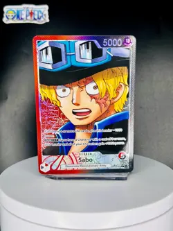 One Piece Card Game 🏴‍☠OP13-004 Sabo "Leader" NM Alt Art Foil ENGLISH - Image 1