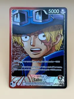 One Piece TCG ~ Sabo ~ Alt Art Leader Foil OP13-004 English Carrying On His Will - Image 1