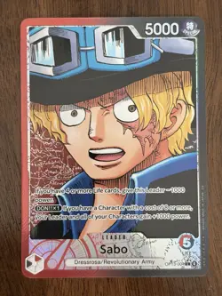 One Piece TCG Sabo OP13-004 Leader Alternate Art Alt English NM/M+ - Image 1