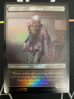 Walker Token (Metal Head / Treasure) Walking Dead Secret Lair (Magic Gathering) - Image 2