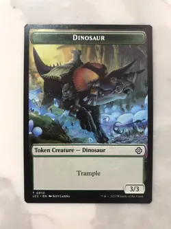 Dinosaur Beast / Dinosaur Token MTG Magic the Gathering Card NM Mint Caverns LCC - Image 2