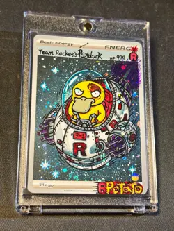 Pokemon Misty's Psyduck 193/182 SV10 Destined Rivals Hand Draw DIY Holo energy - Image 1