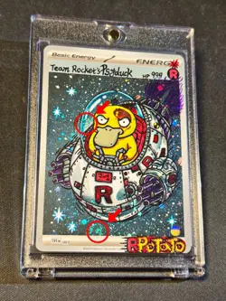 Pokemon Misty's Psyduck 193/182 SV10 Destined Rivals Hand Draw DIY Holo energy - Image 3