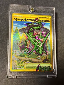 2005 POKEMON EX DEOXYS GOLD STAR #107 RAYQUAZA-HOLO Hand Draw DIY 🫟✨✨ - Image 1