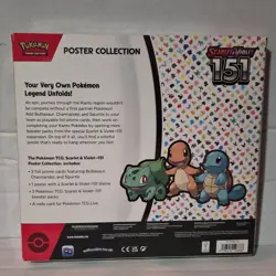 Pokemon TCG Scarlet & Violet 151 Poster Collection Box Bulbasaur Charmander Squ… - Image 2