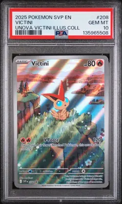 PSA 10 Victini #208 SVP Unova Victini Illustration Collection Pokemon Promo - Image 1