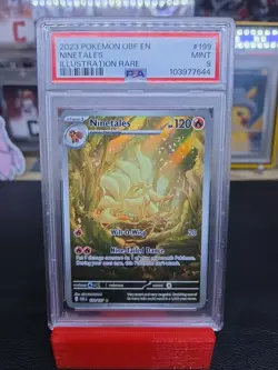 Pokemon Ninetales Obsidian Flames Illustration Rare Card 199/197 PSA 9 - Image 1